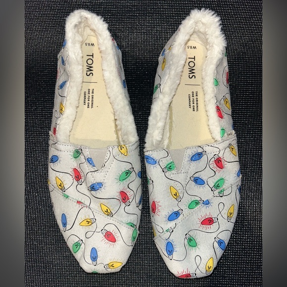 Toms Shoes - TOMS Colorful Christmas light shoes women size 8.5